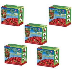 {5-PACK} NEW TOPSY TURVY UPSIDE DOWN DECORATIVE VERTICAL HANGING PLANTER BAGS